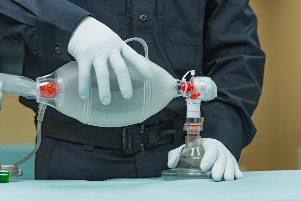 Safe BVM demonstration in Texas — medical staff at work