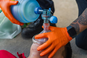 Safe BVM Texas site — training in open area